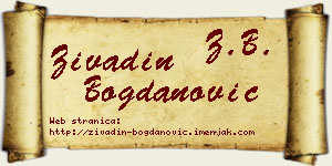 Živadin Bogdanović vizit kartica